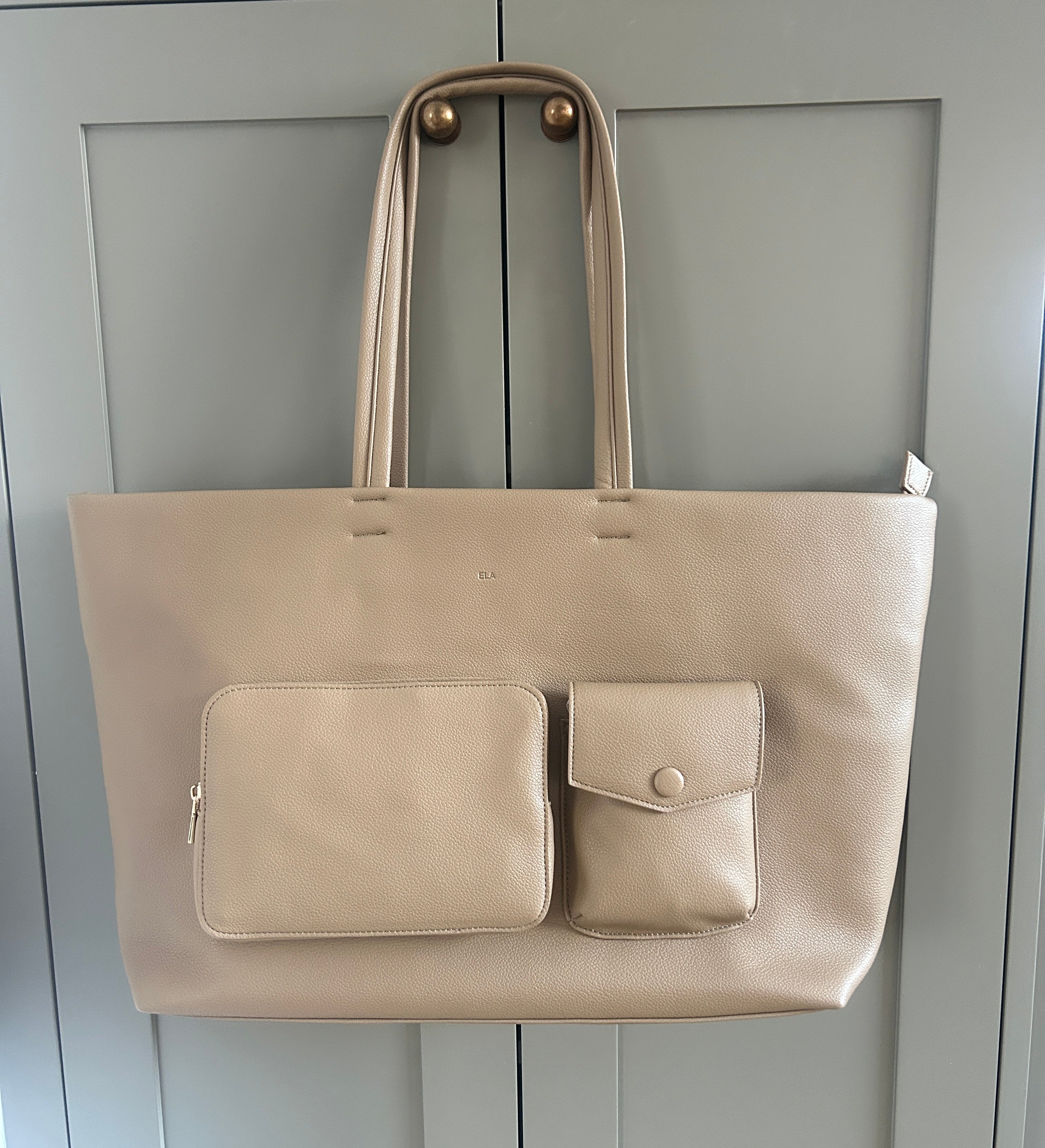 Pocket Tote  - Taupe (showroom sample)