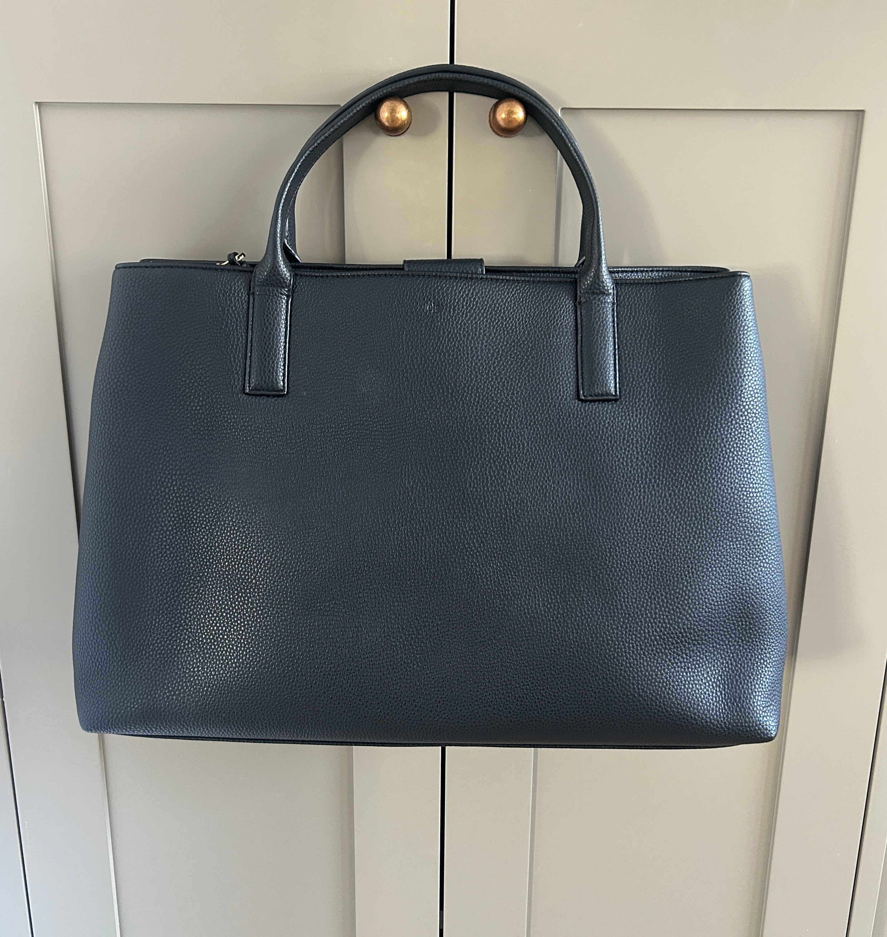 Workbag Bag - Black with bright gold hardware