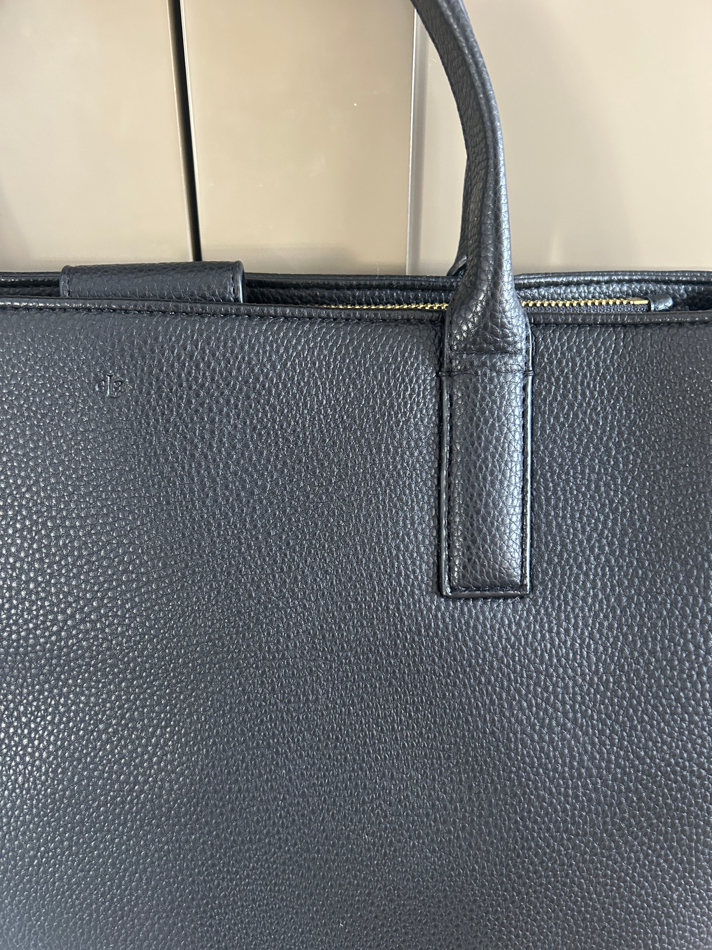 Workbag Bag - Black with bright gold hardware