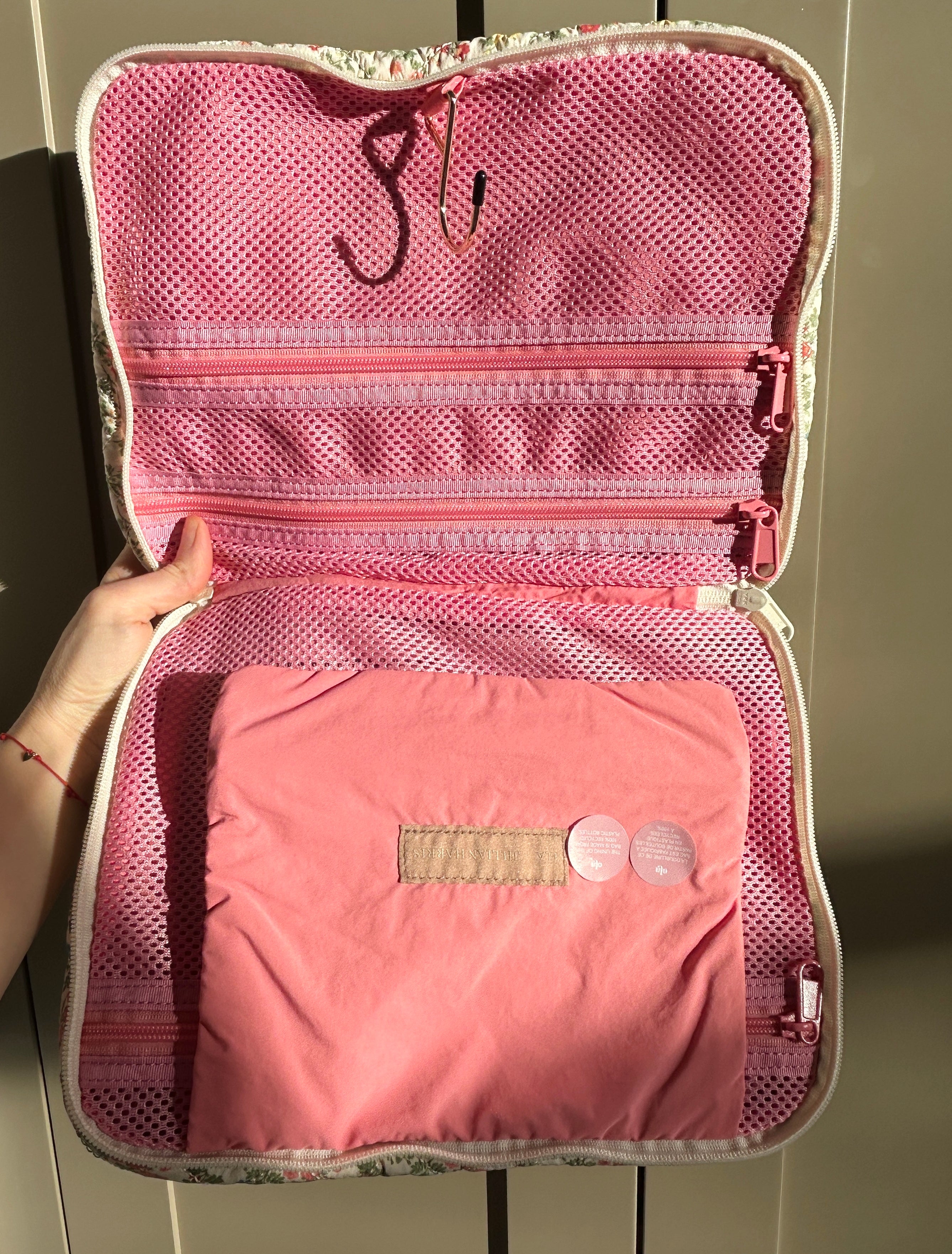 Quilted Large Cosmetic+Packing Case - Micro Floral Print (studio sample)