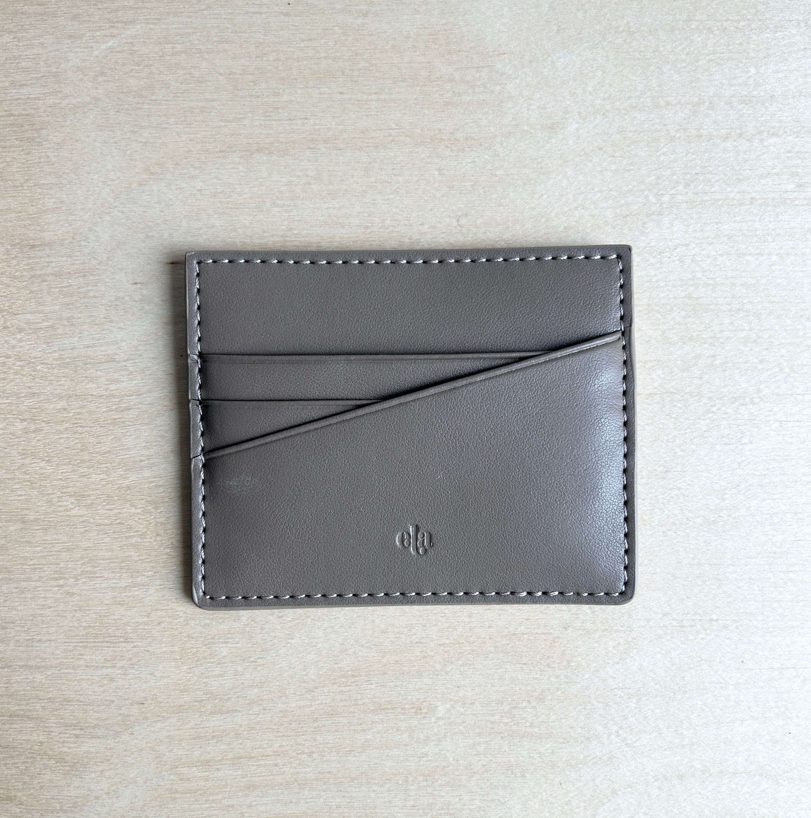 Apple Leather Cardholder - Taupe Archive Sale