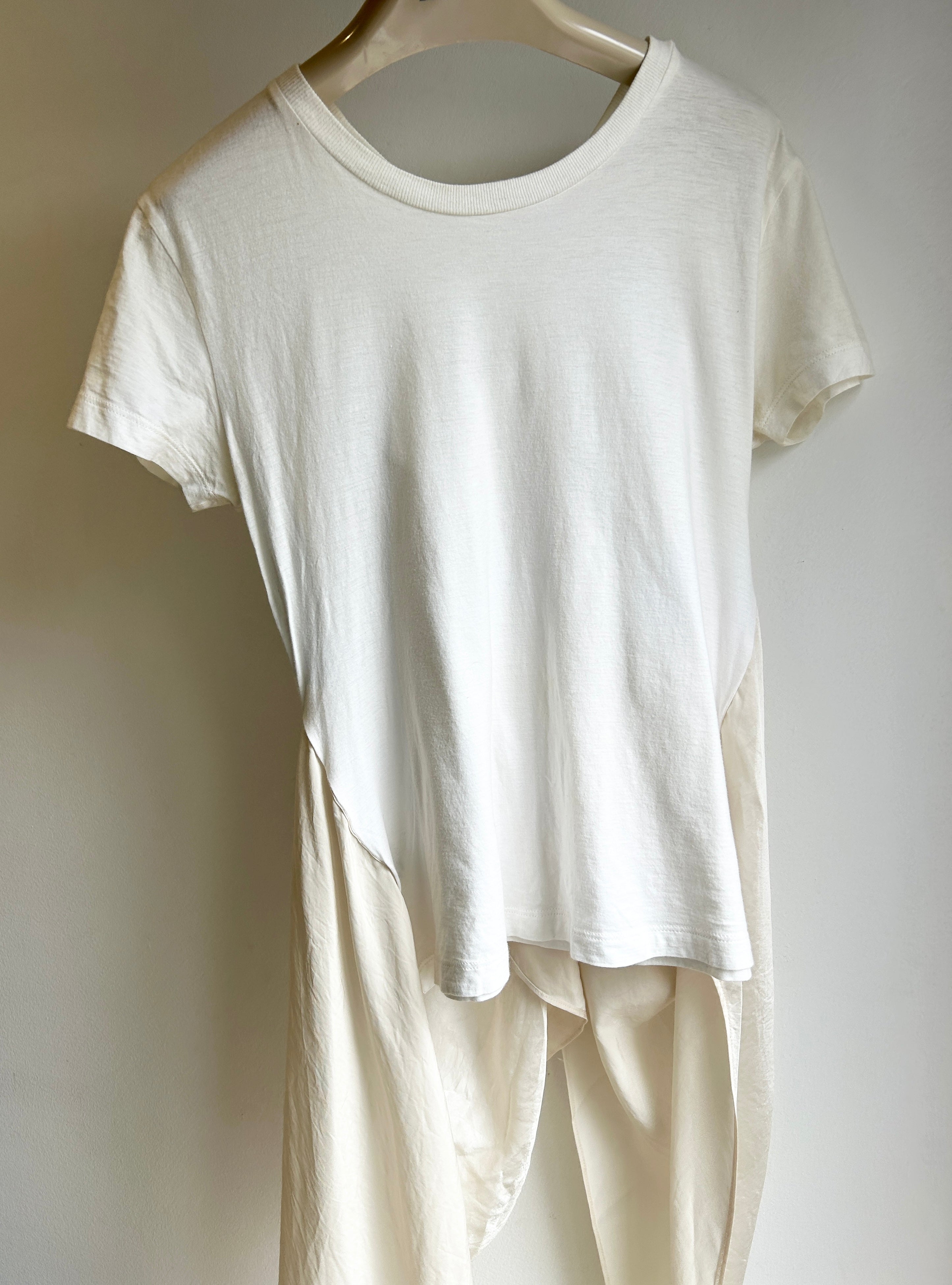 Vintage Lanvin Paris T-Shirt - White with Cape Detail - Campaign Shoot Clothing