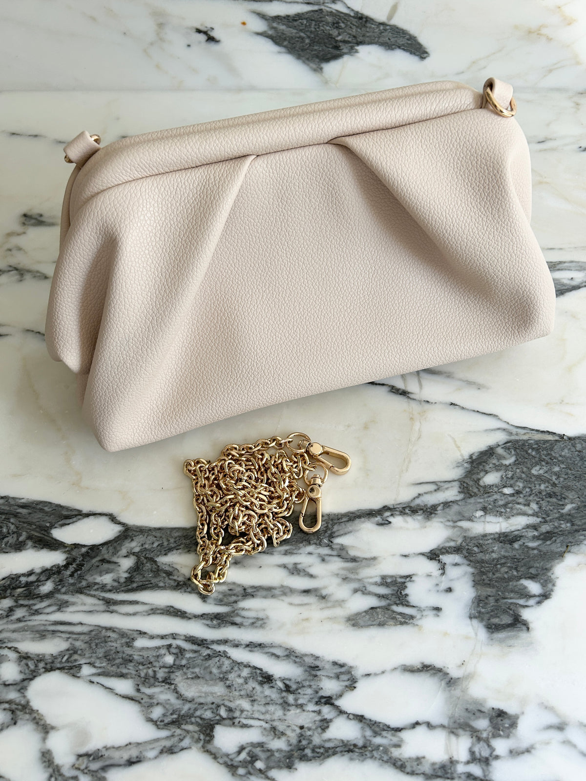 Small Frame Clutch – Cream (Sample)