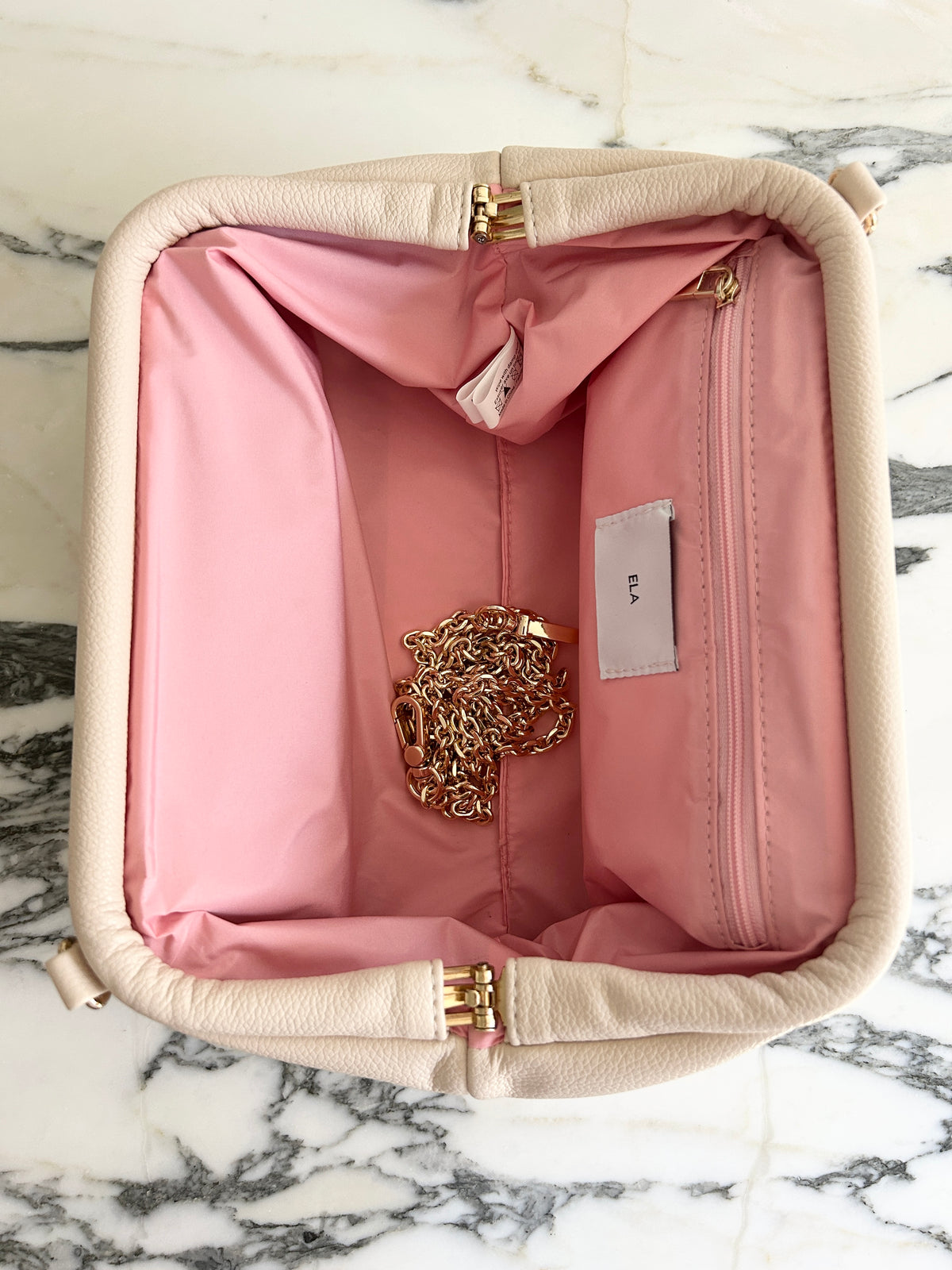Small Frame Clutch – Cream (Sample)