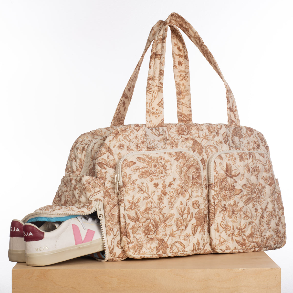 Front Pocket Duffle –  Toile Print (Sample)