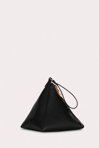 Pyramid Clutch - Black Pebble