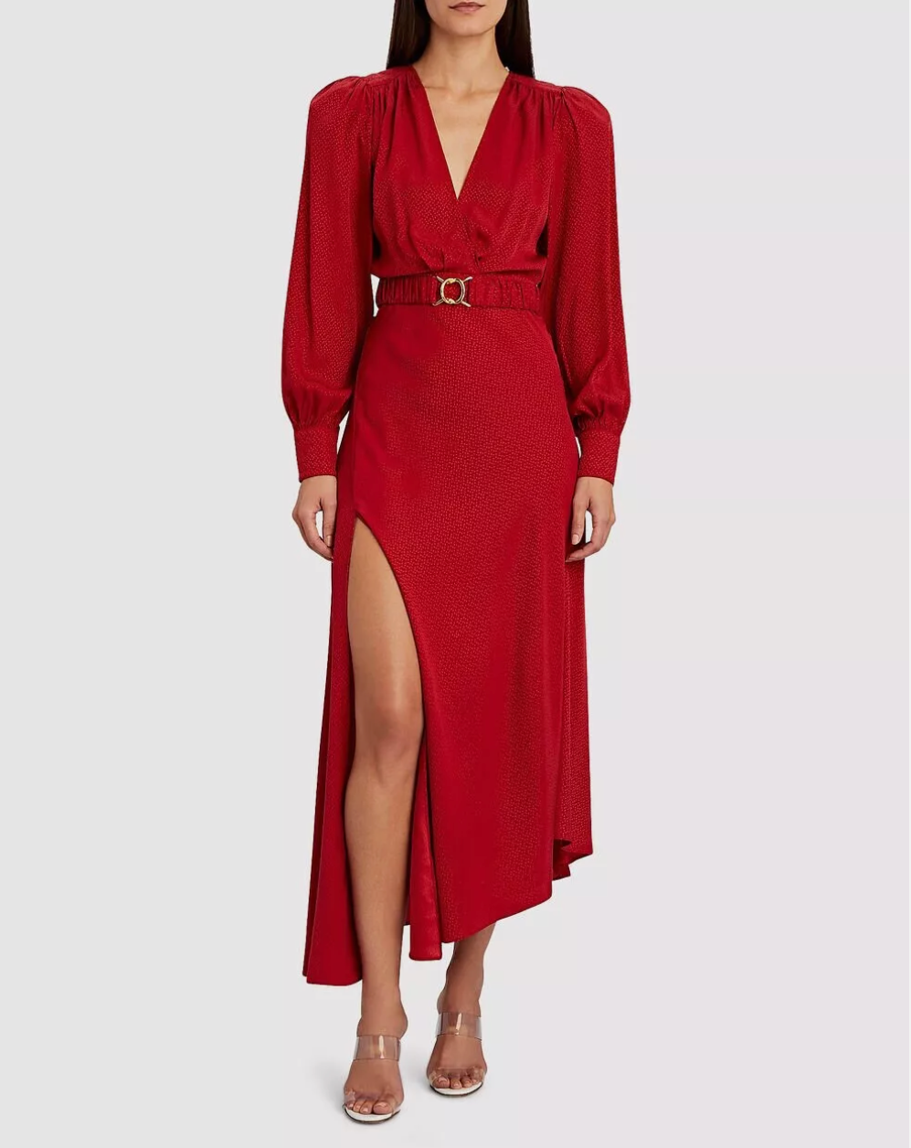 Ronny Kobo Red Silk Dress - Campaign Shoot Clothing