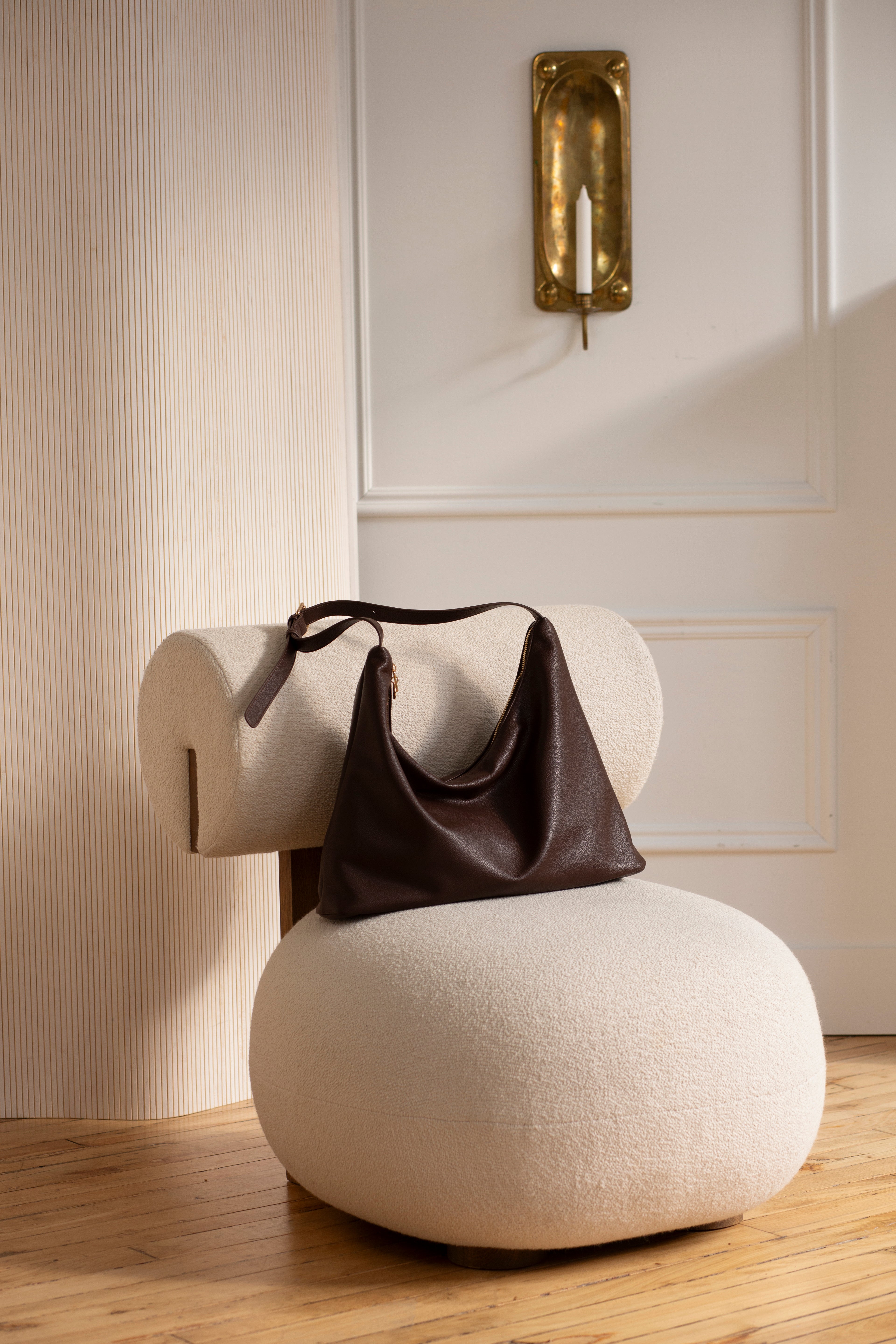 Triangle Bag – Chocolate Brown Pebble