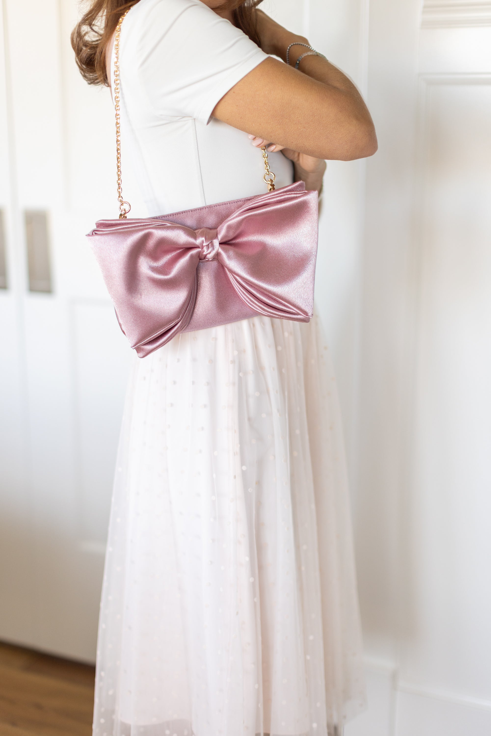 ela x Jillian Harris - Bow Clutch - Pink