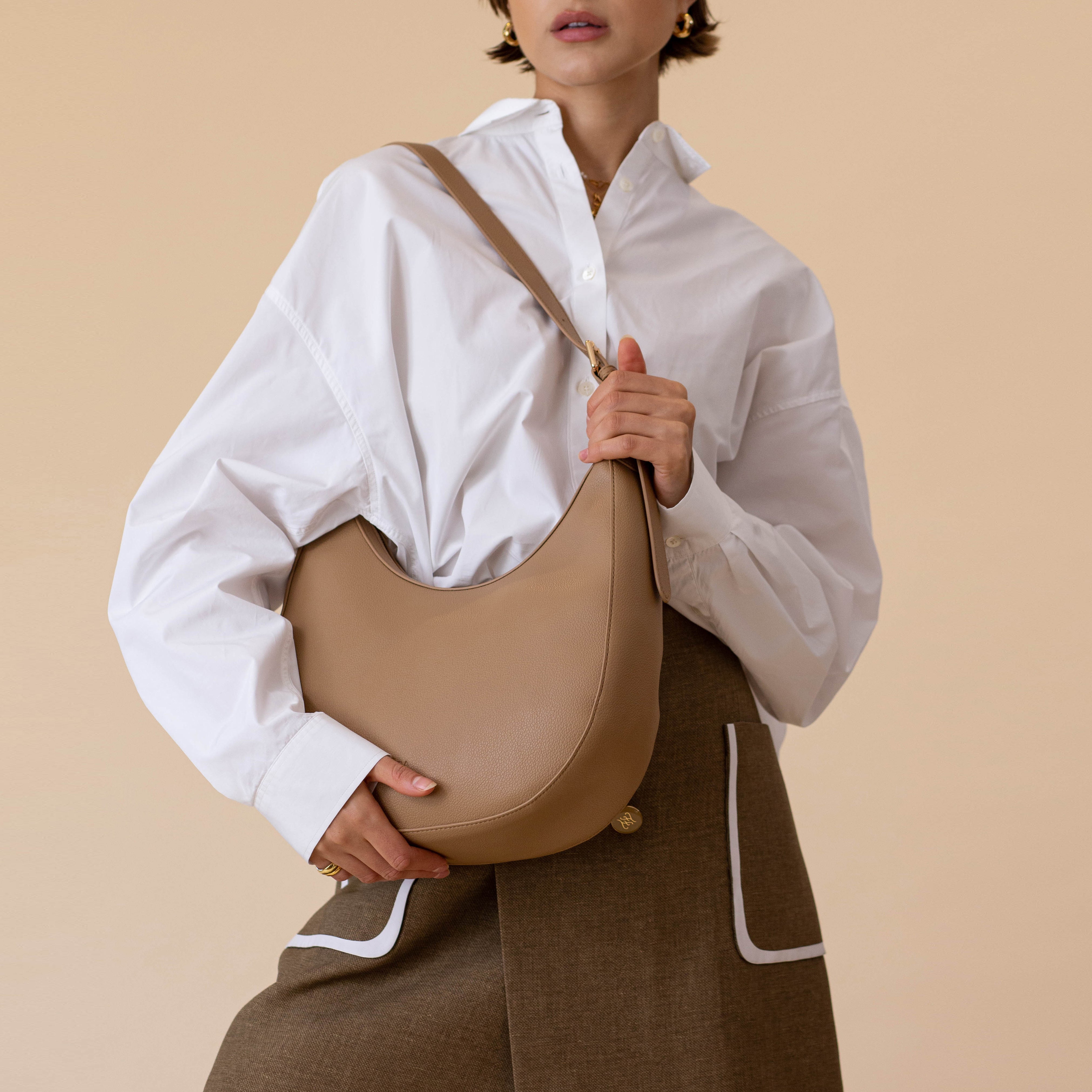 Hobo Bag – Taupe Pebble