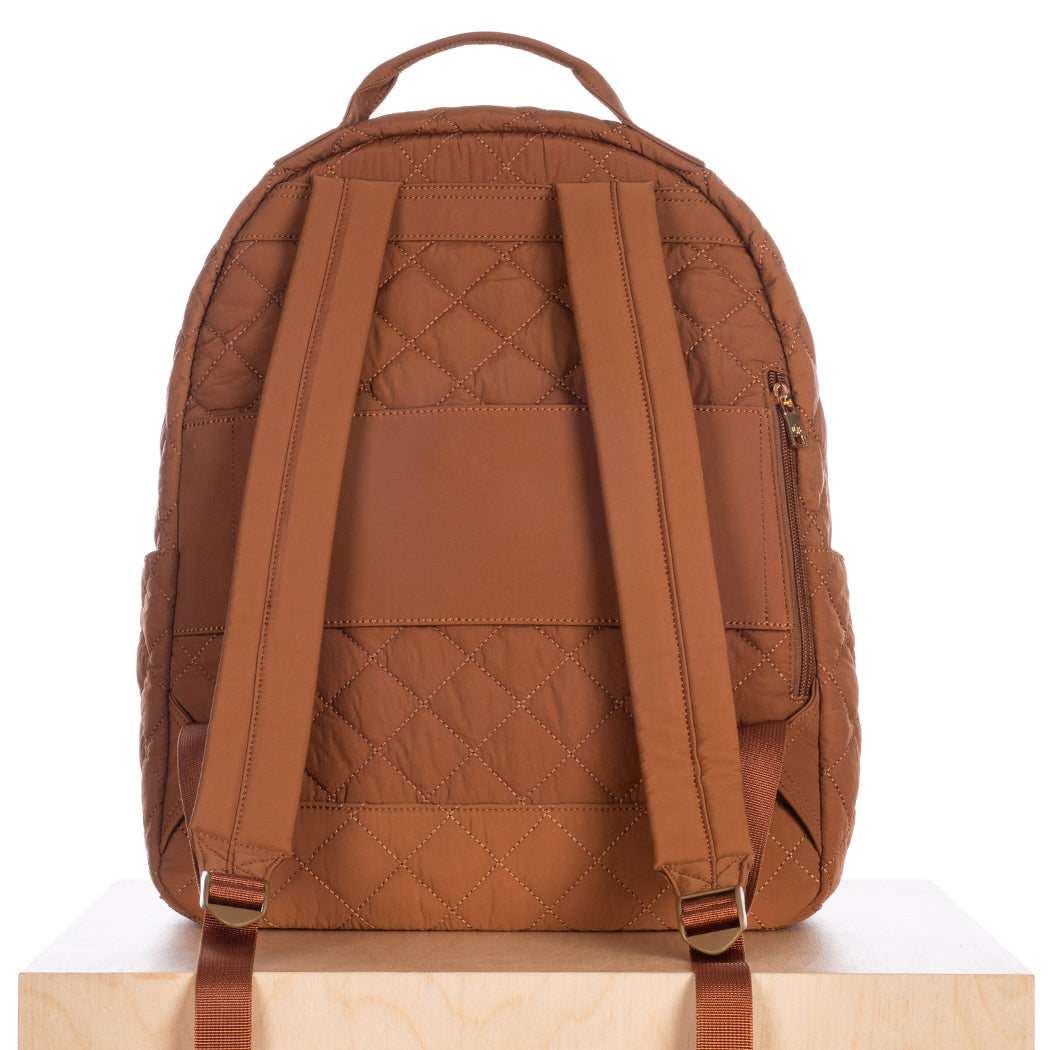 Quilted Backpack –  Walnut