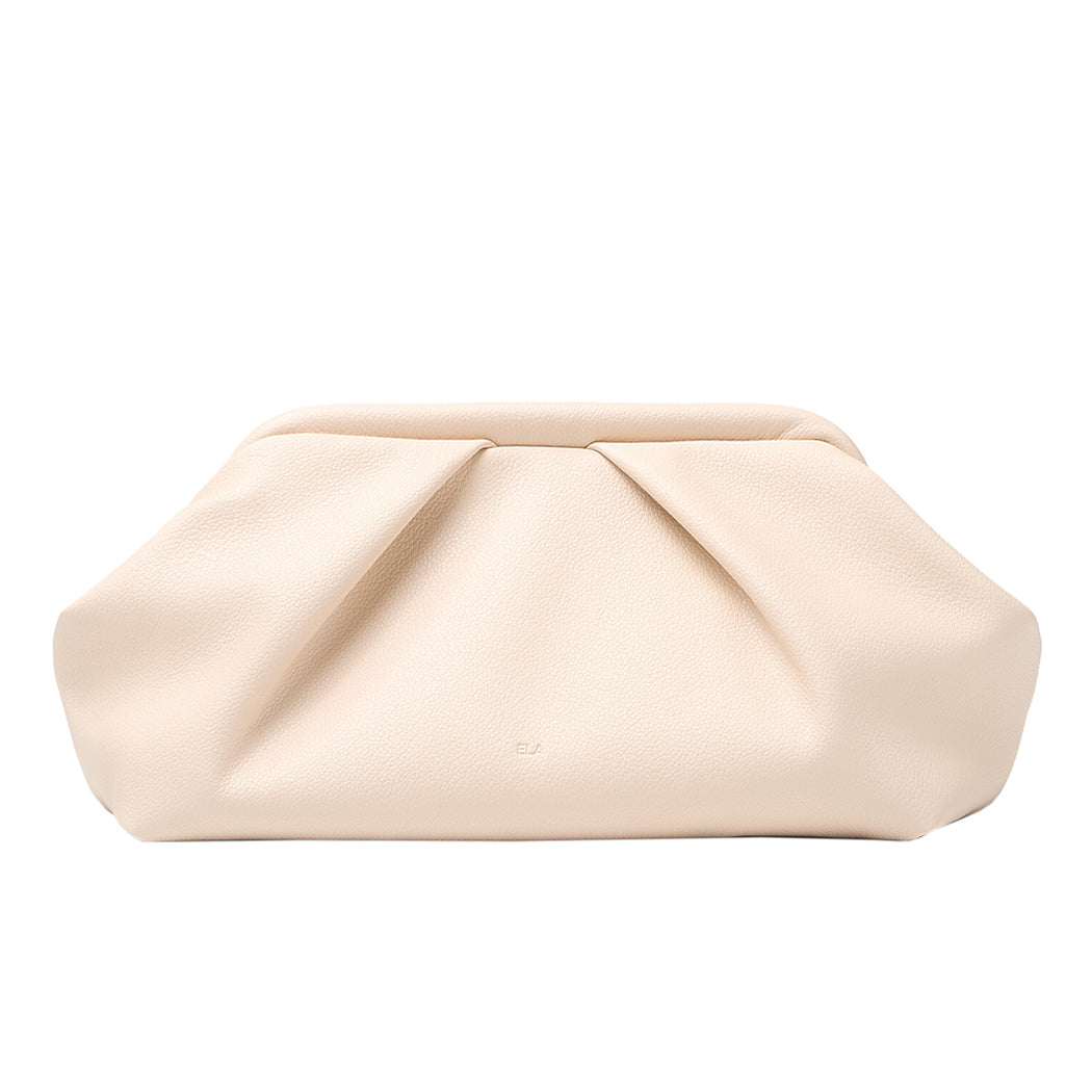 Frame Clutch – Ecru Pebble
