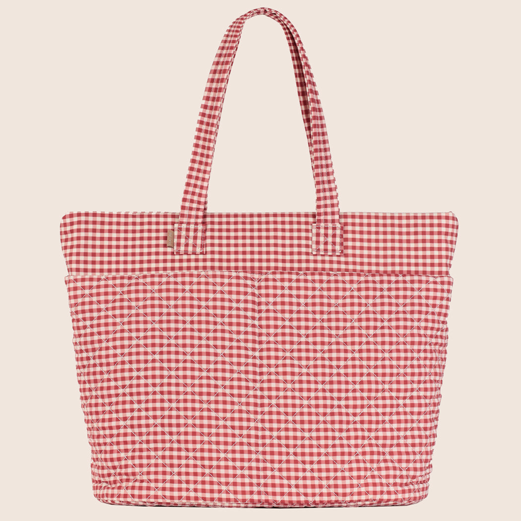 ela x Jillian Harris - Everyday Tote  - Red Gingham Print