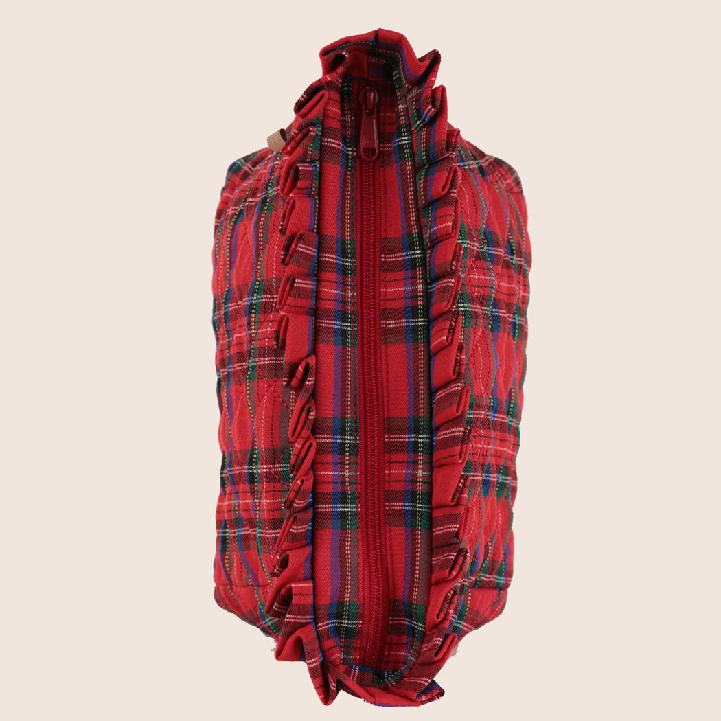 ela x Jillian Harris - Ruffle Cosmetic Case - Plaid Print