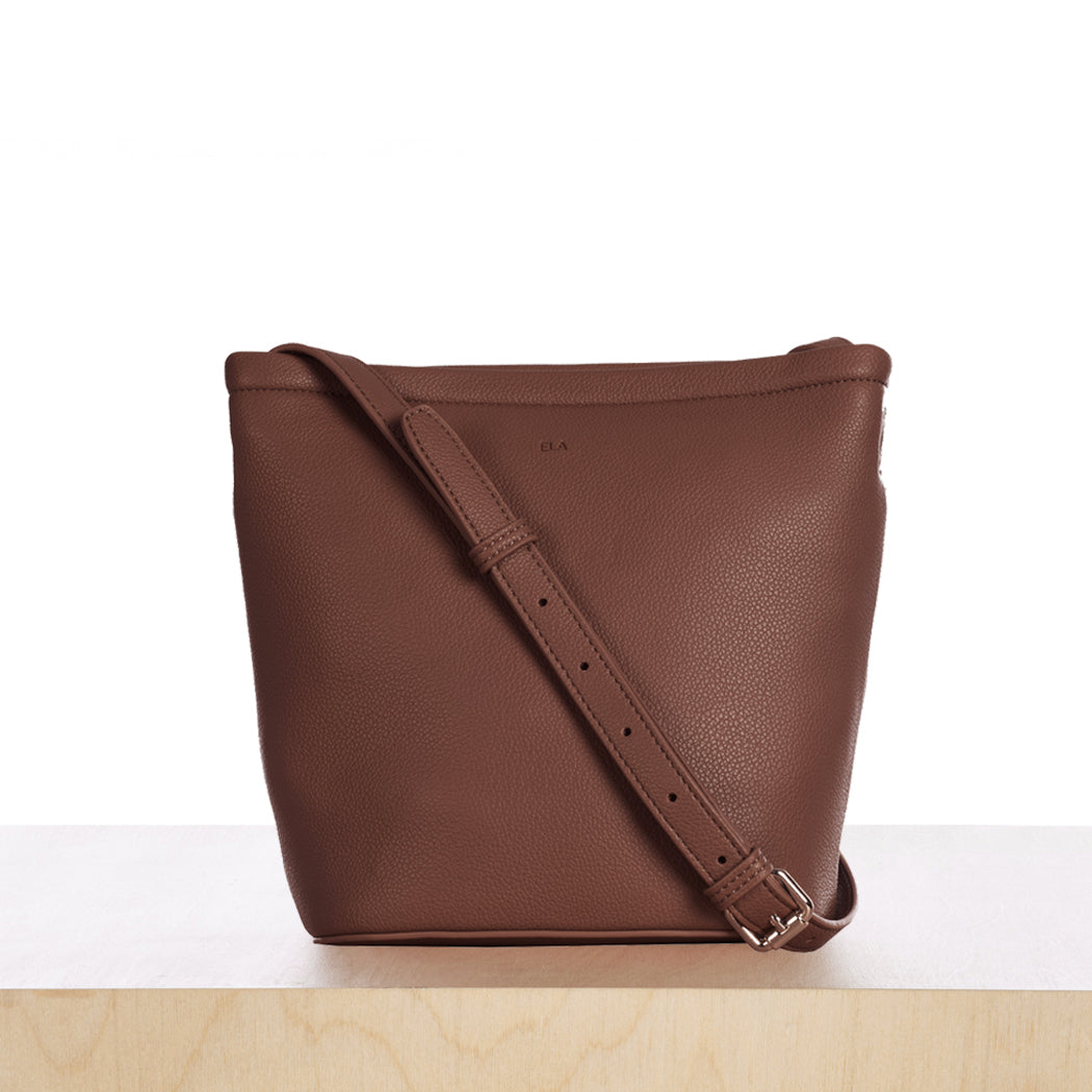 Mini Mia Bucket Bag - Almond Pebble