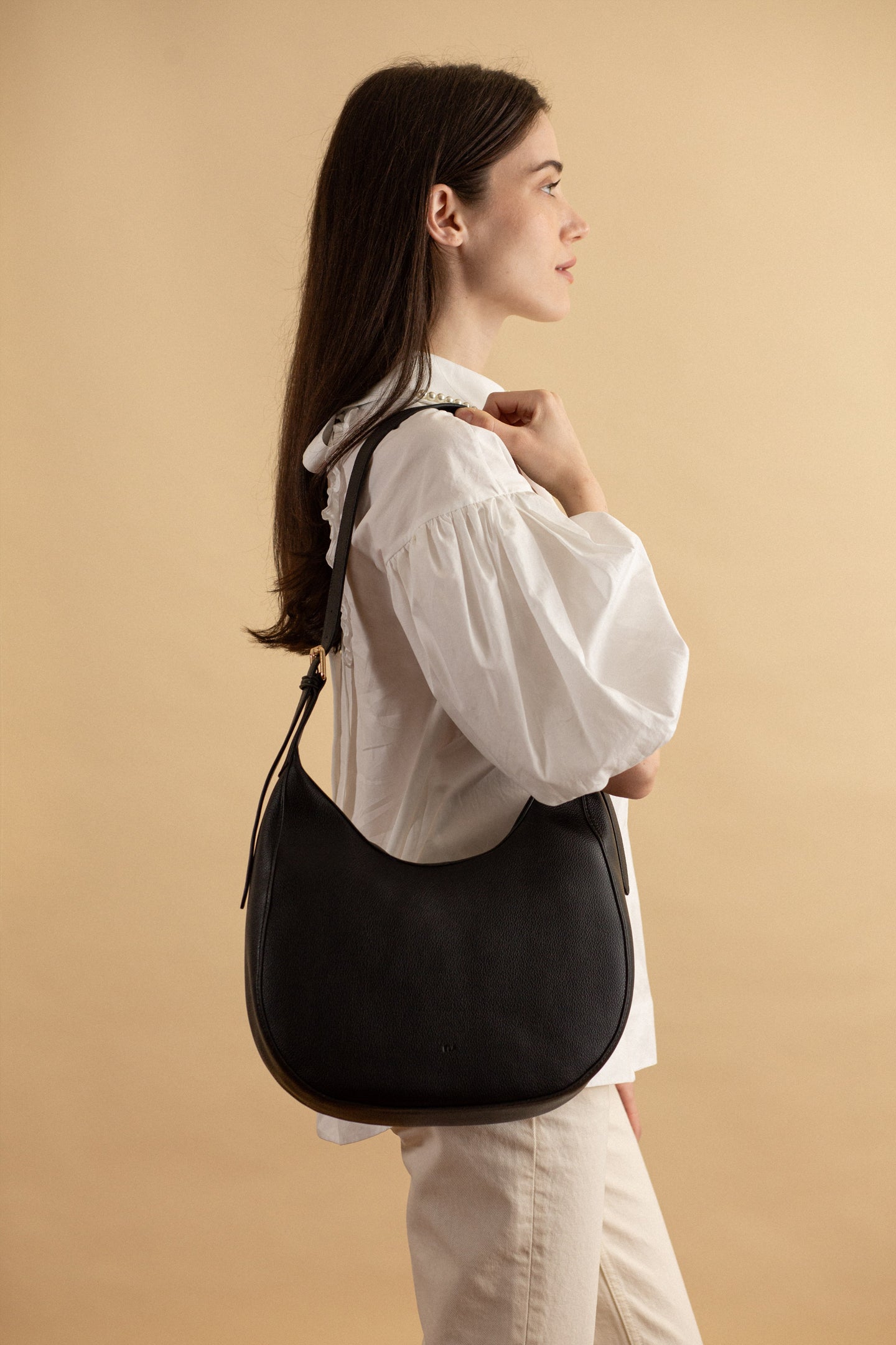 Hobo Bag – Black Pebble