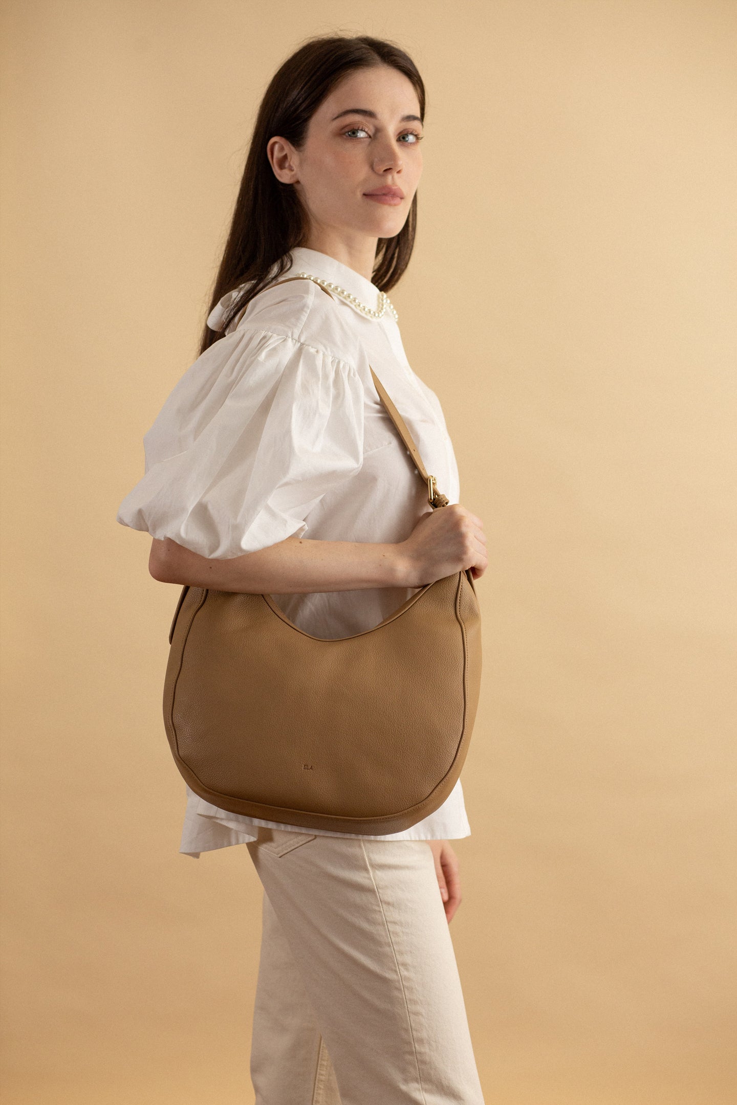 Hobo Bag – Khaki Pebble