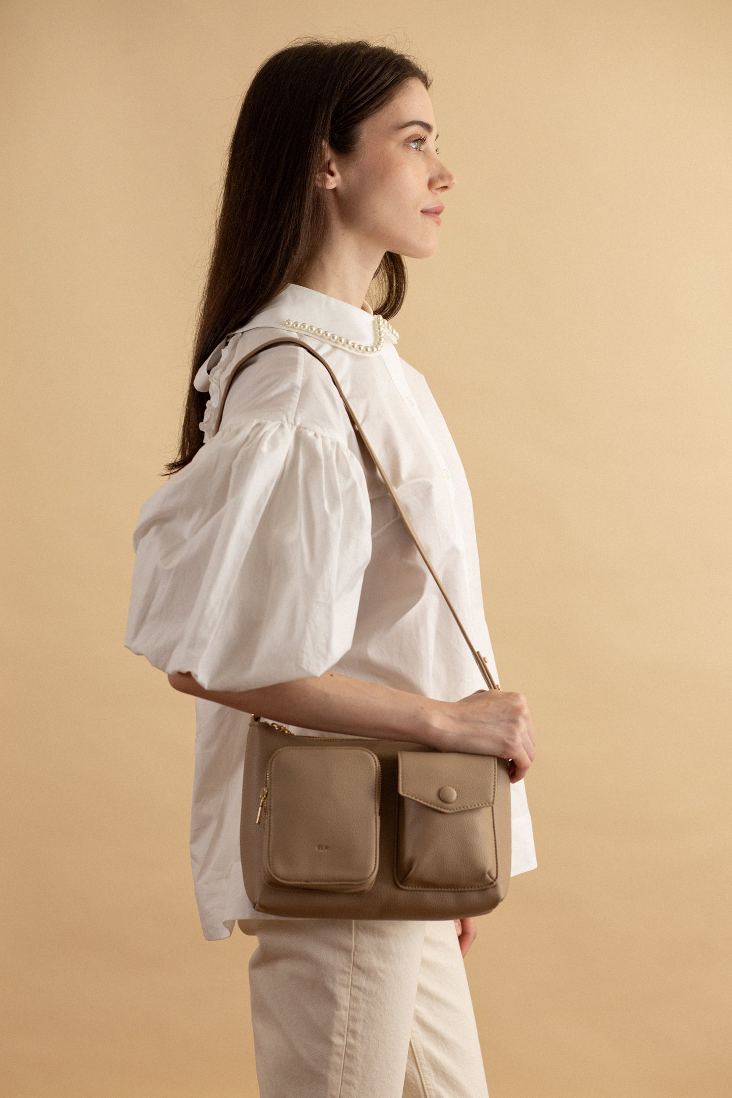 Pocket Bag – Beige Pebble