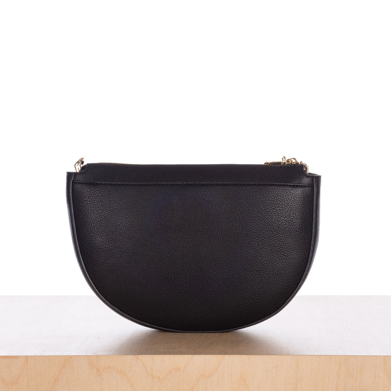 Evelyn Bag - Black Pebble with Gold Hardware