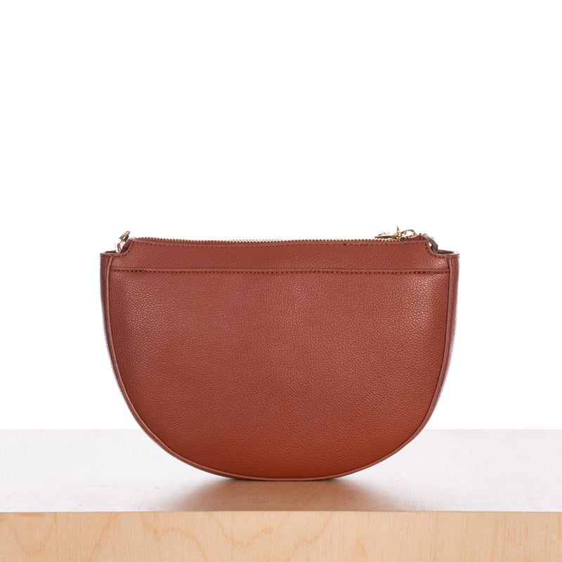 Evelyn Bag - Walnut Pebble with Gold Hardware