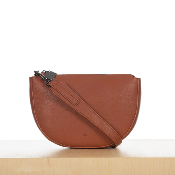 Evelyn Bag Walnut Pebble with Gunmetal Hardware ela Handbags