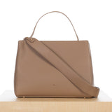 Lady Bag – Cappuccino Pebble with Zipper Closure