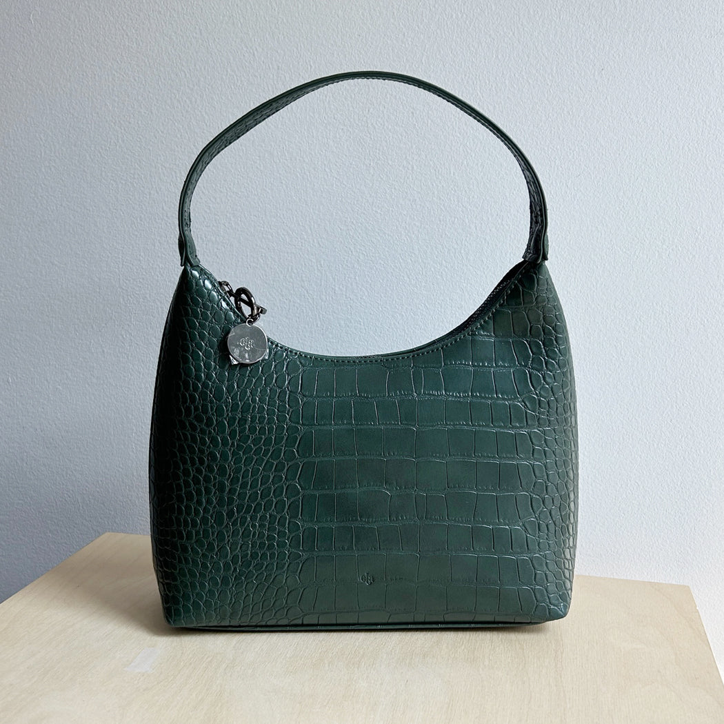 Marlo Bag - Dark Green Croc - Sample Sale