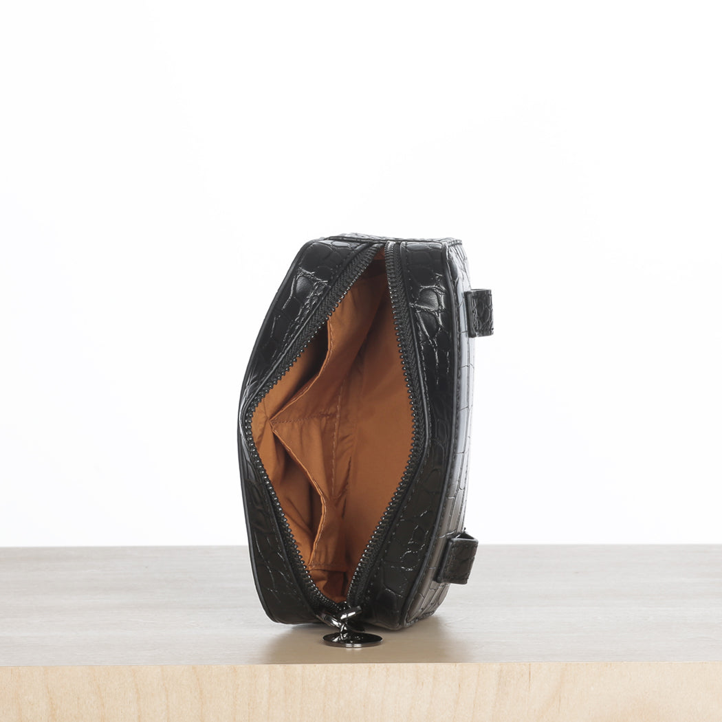 Micro Belt Bag – Black Croc SM