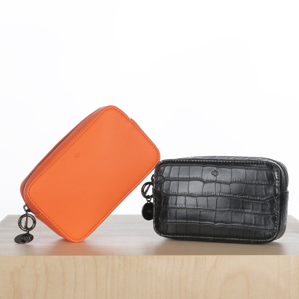 Micro Belt Bag – Black Croc LXL