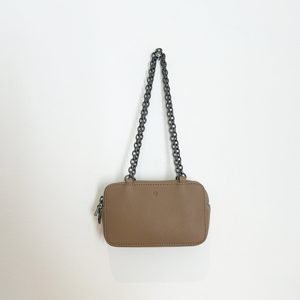 Micro Bag with Chain - Khaki Pebble Sample Sale