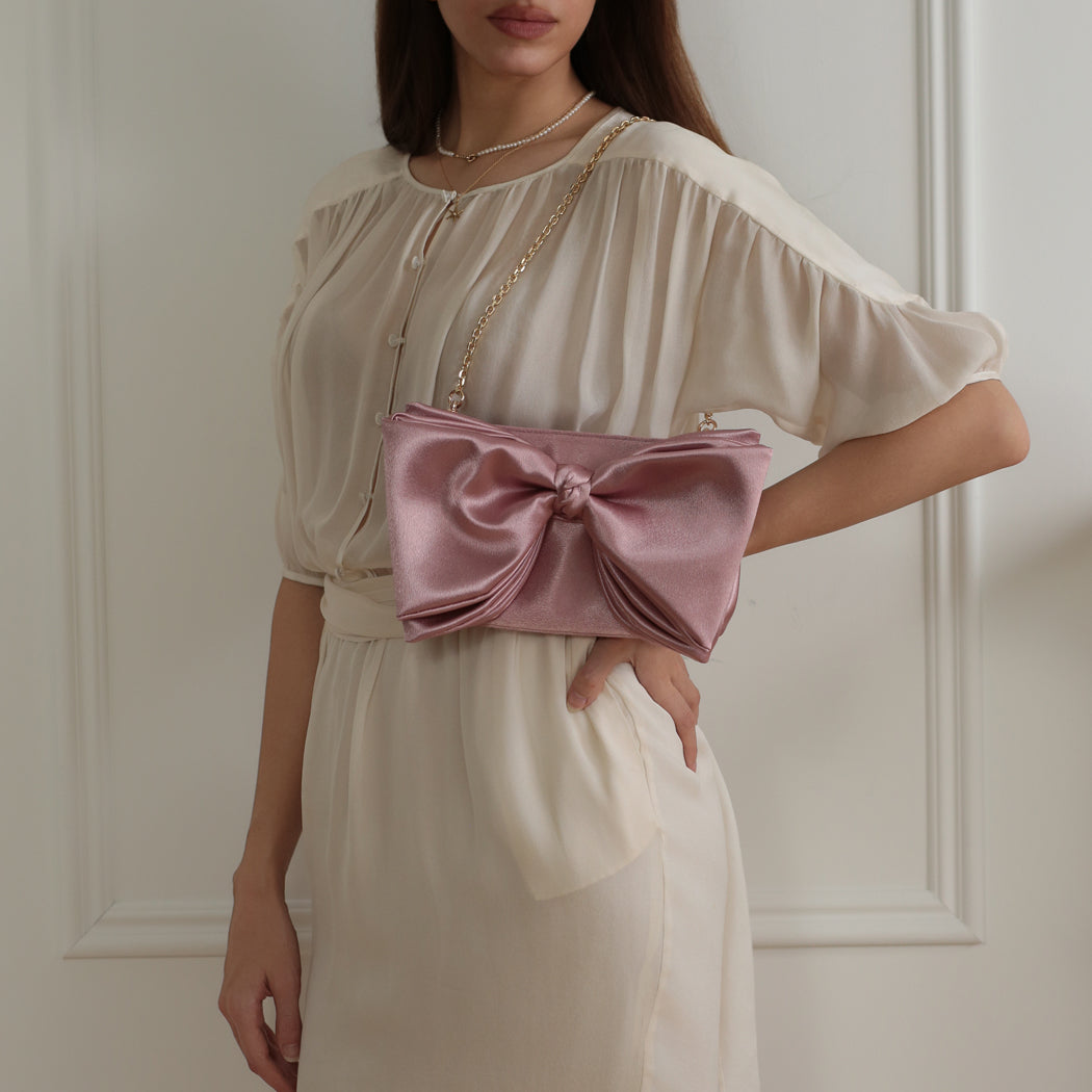 ela x Jillian Harris - Bow Clutch - Pink
