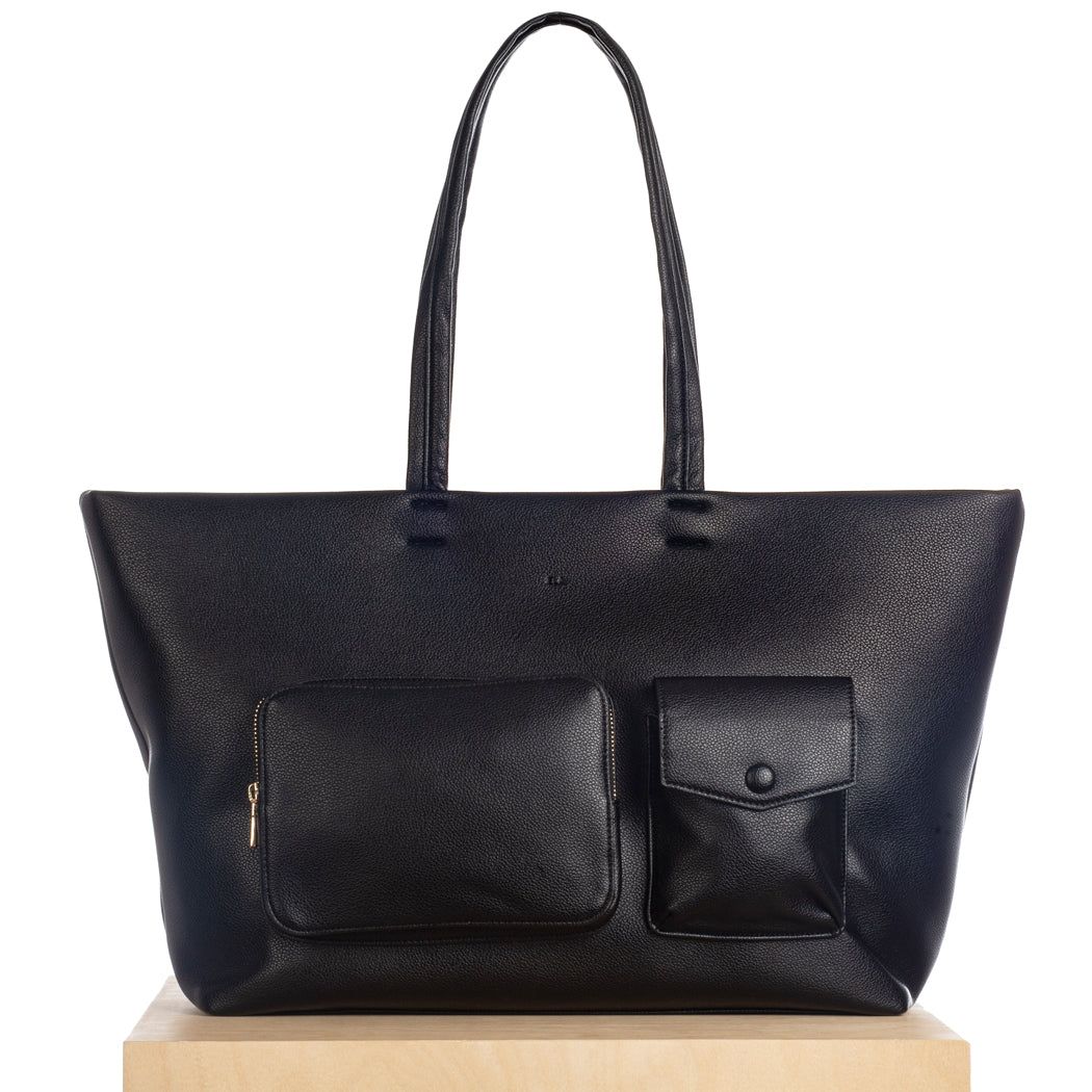 Pocket Tote – Black Pebble