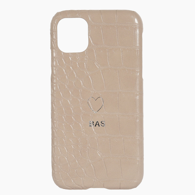 Phone Case Taupe Croc Hot Stamped (Monogramming included in price)