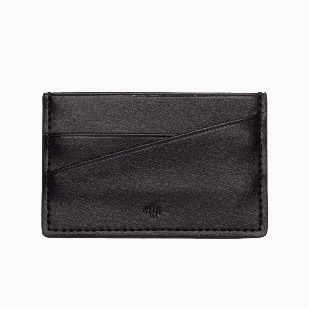 Apple Leather Card Holder - Black