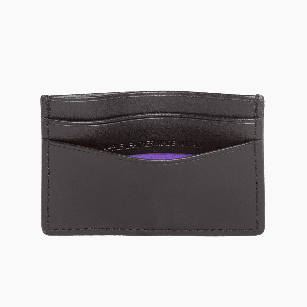 Apple Leather Card Holder - Black