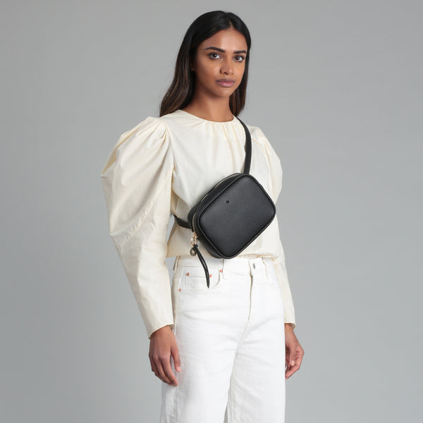 ELABEST Leather Waist Fanny Pack Mini Detachable