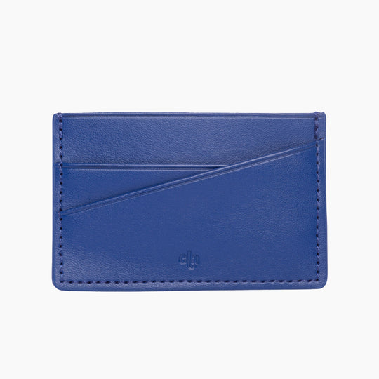 Apple Leather Card Holder - Cobalt