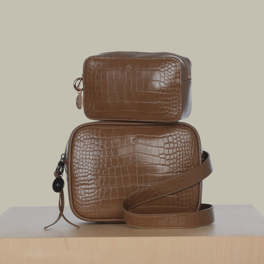 Belt Bag – Chestnut Croc