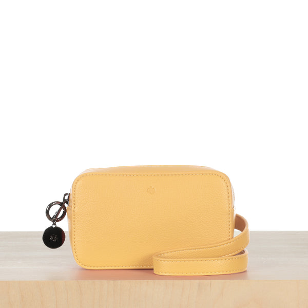 Micro Belt Bag – Yellow Pebble with Gunmetal Hardware