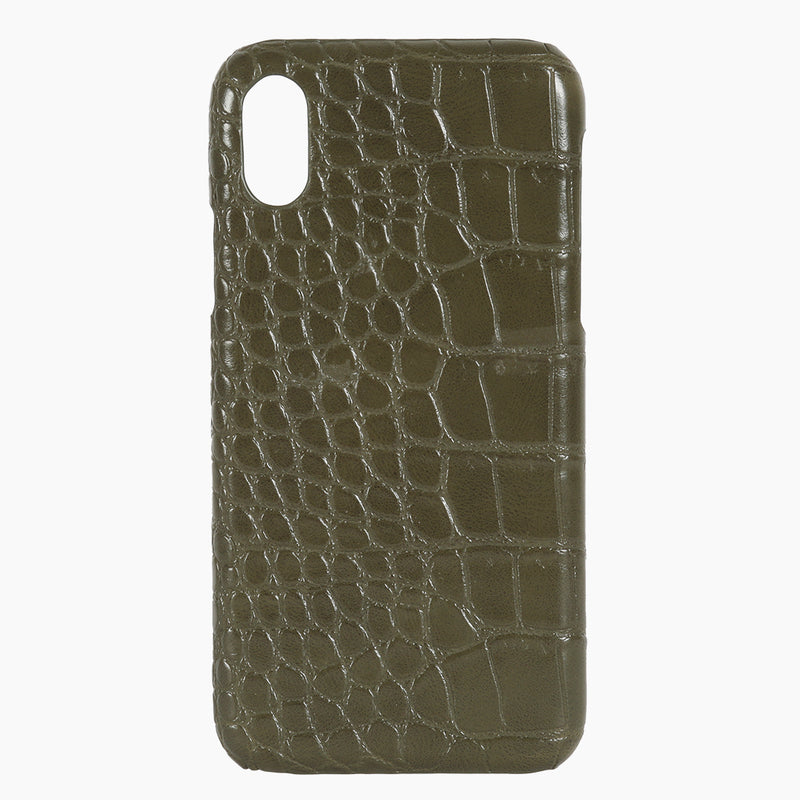Phone Case Khaki Croc Hot Stamped (Monogramming included in price)